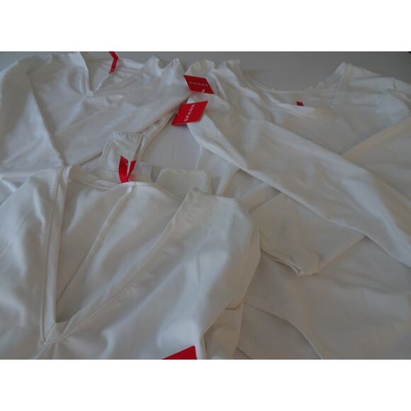 SPANX Women's Suit Yourself Long Sleeve Scoop Neck Bodysuit White 1X NWT 98 - Picture 3 of 6